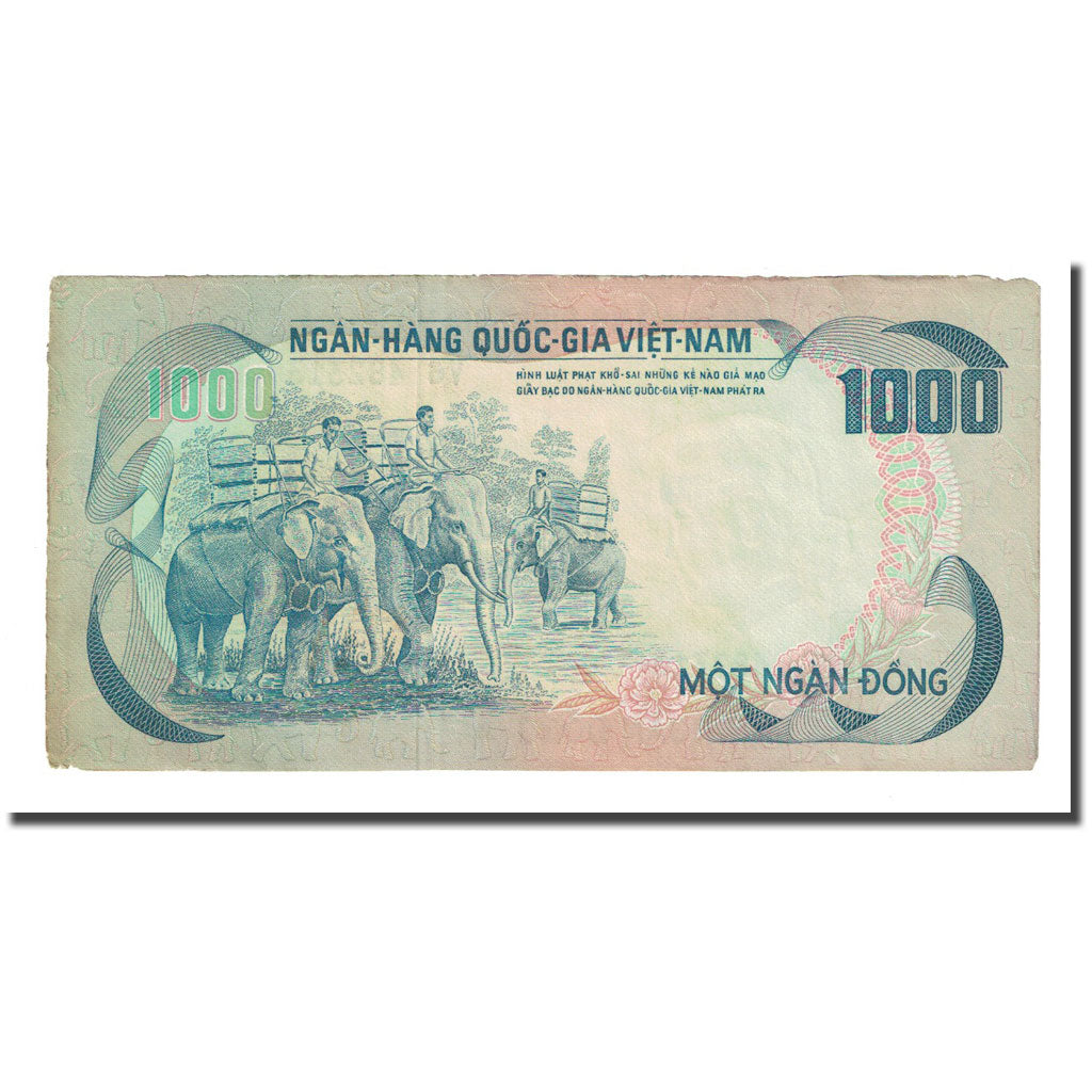 Billet, South Viet Nam, 1000 D<ox>ng, Undated (1972), KM:34a, TB
