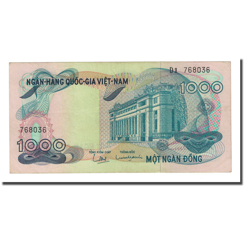 Billet, South Viet Nam, 1000 D<ox>ng, Undated (1971), KM:29a, TTB