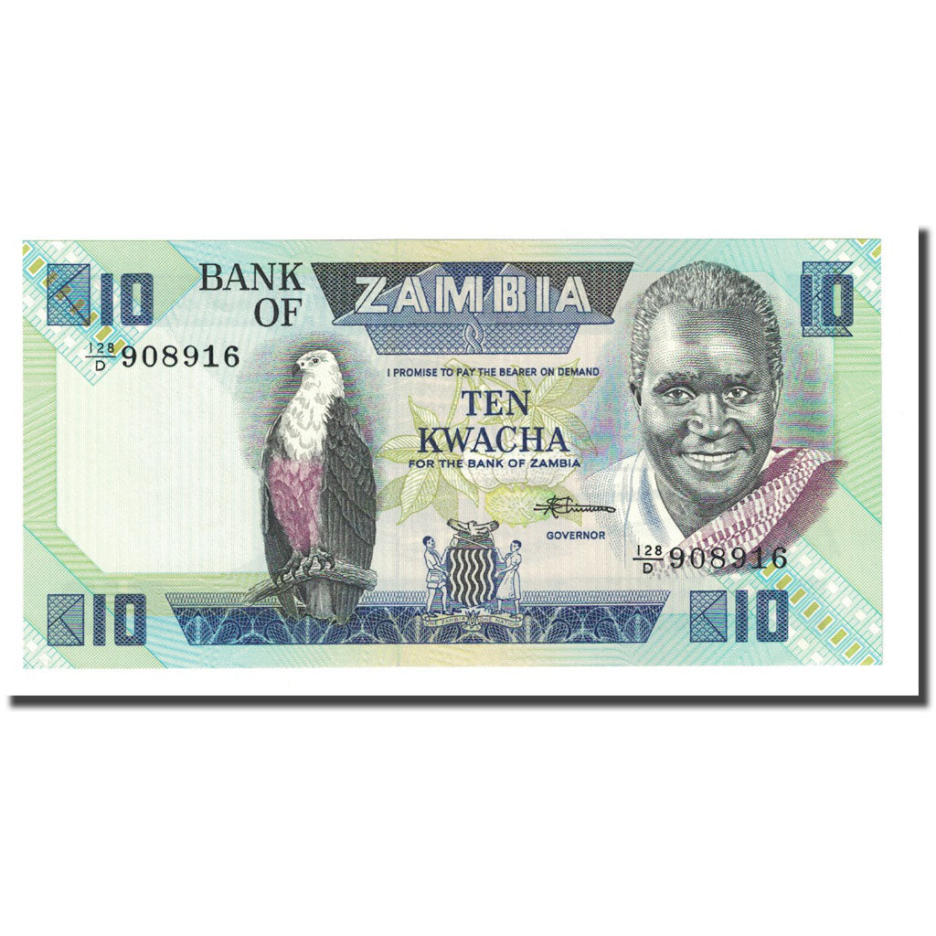 Banknote, Zambia, 10 Kwacha, Undated (1980-88), KM:26e, UNC(65-70)