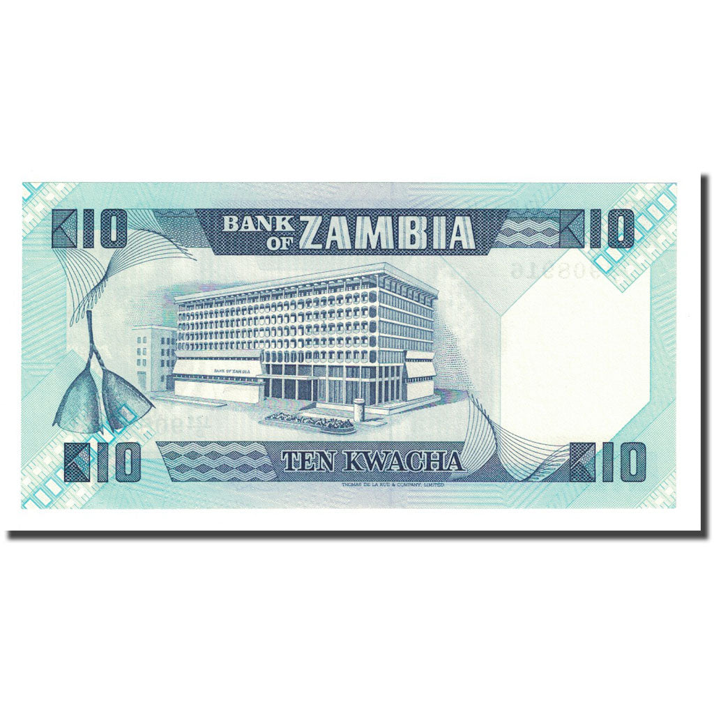 Banknote, Zambia, 10 Kwacha, Undated (1980-88), KM:26e, UNC(65-70)