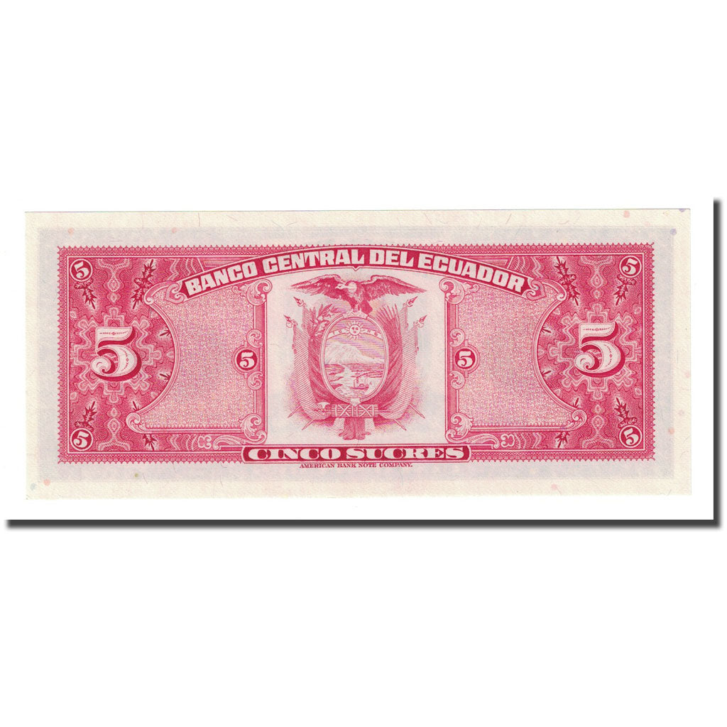 Banknote, Ecuador, 5 Sucres, 1983-04-20, KM:108b, UNC(65-70)