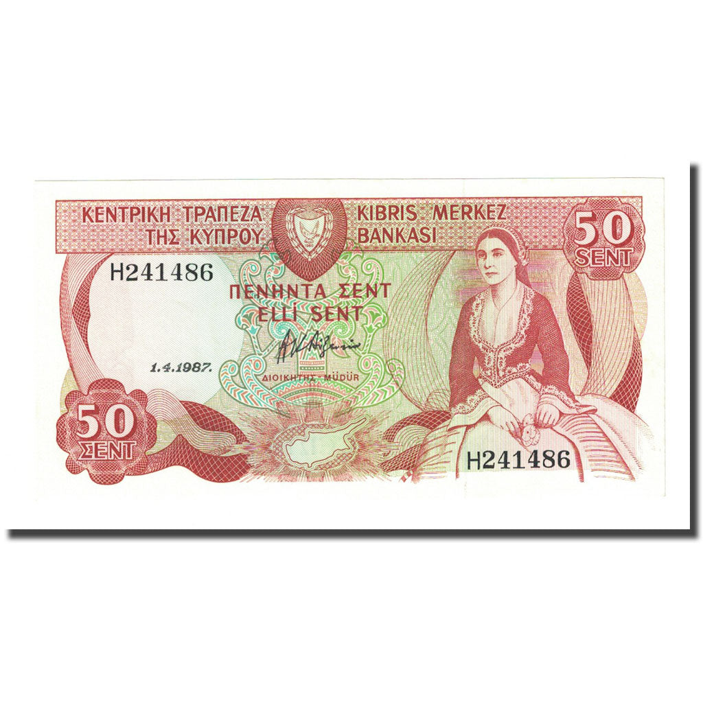 Billet, Chypre, 50 Cents, 1987-04-01, KM:52, NEUF