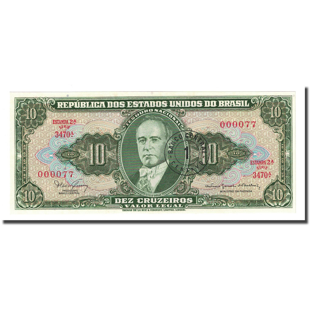 Nota, Brasil, 1 Centavo on 10 Cruzeiros, Undated (1967), KM:183b, UNC(65-70)