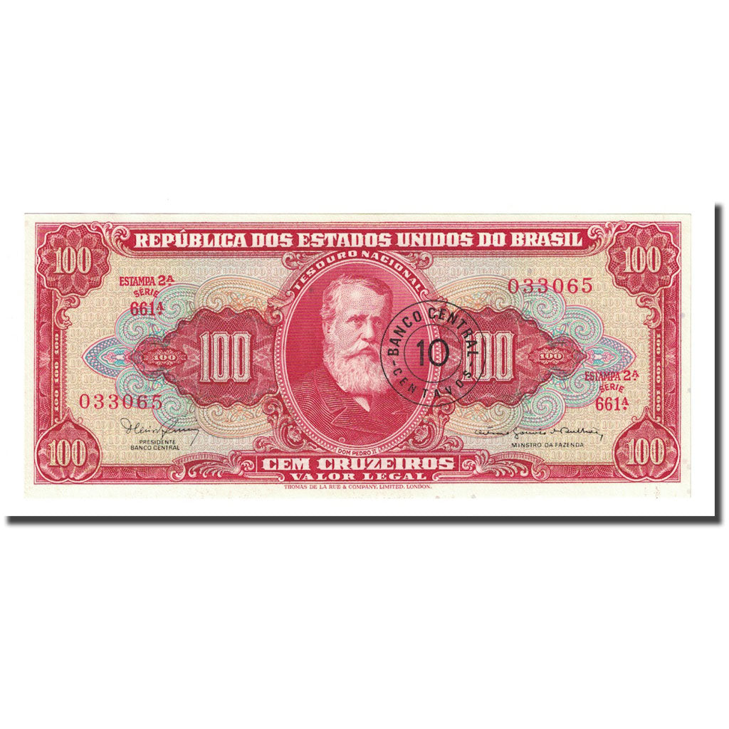 Banknote, Brazil, 10 Centavos on 100 Cruzeiros, Undated (1966-1967), KM:185a