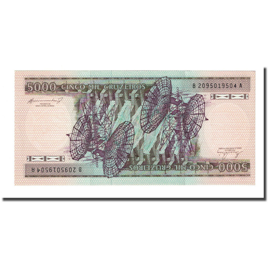 Banknote, Brazil, 5000 Cruzeiros, UNDATED (1984), KM:202c, UNC(65-70)