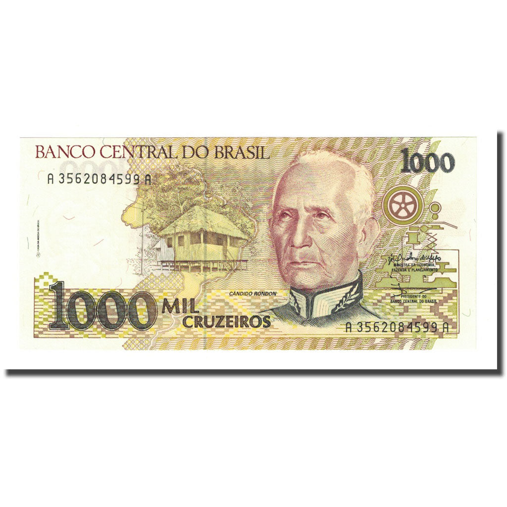 Billete, 1000 Cruzeiros, Undated (1990), Brasil, KM:231a, UNC