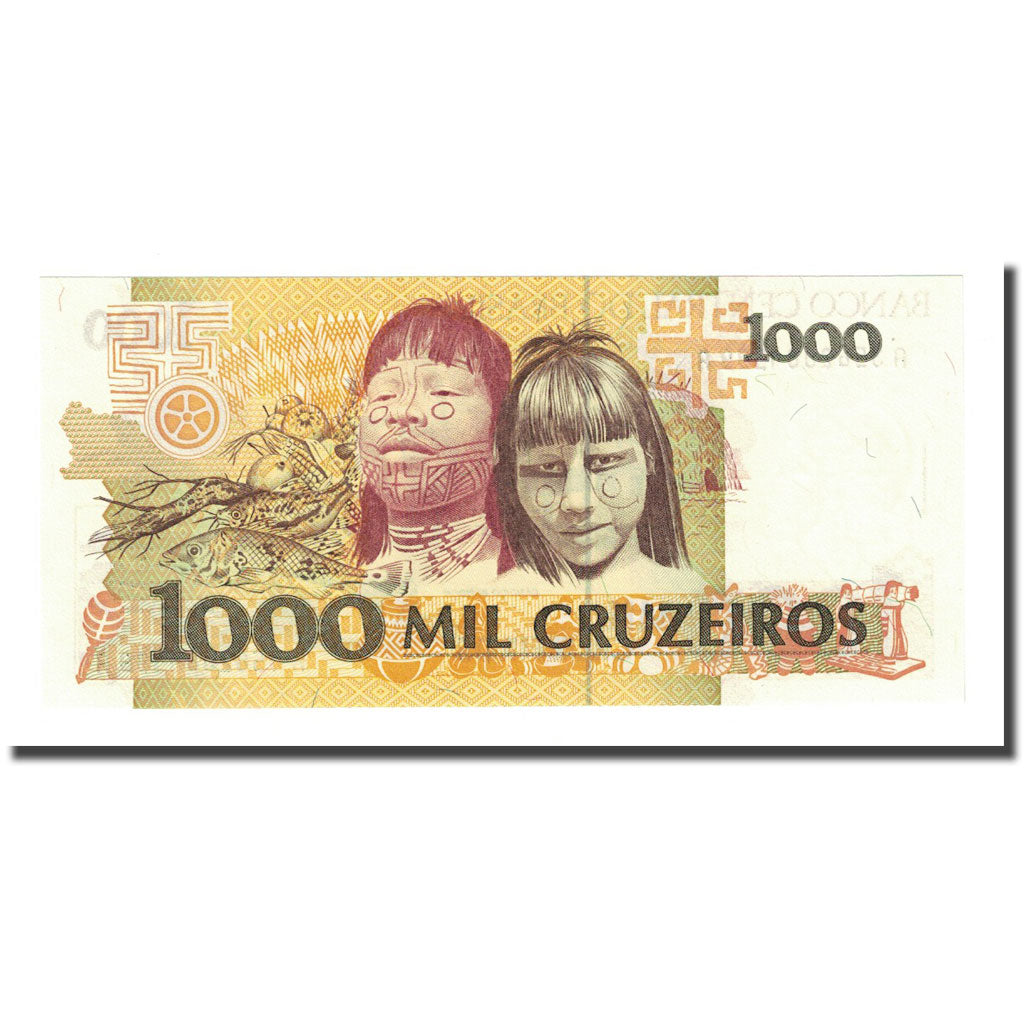 Billete, 1000 Cruzeiros, Undated (1990), Brasil, KM:231a, UNC
