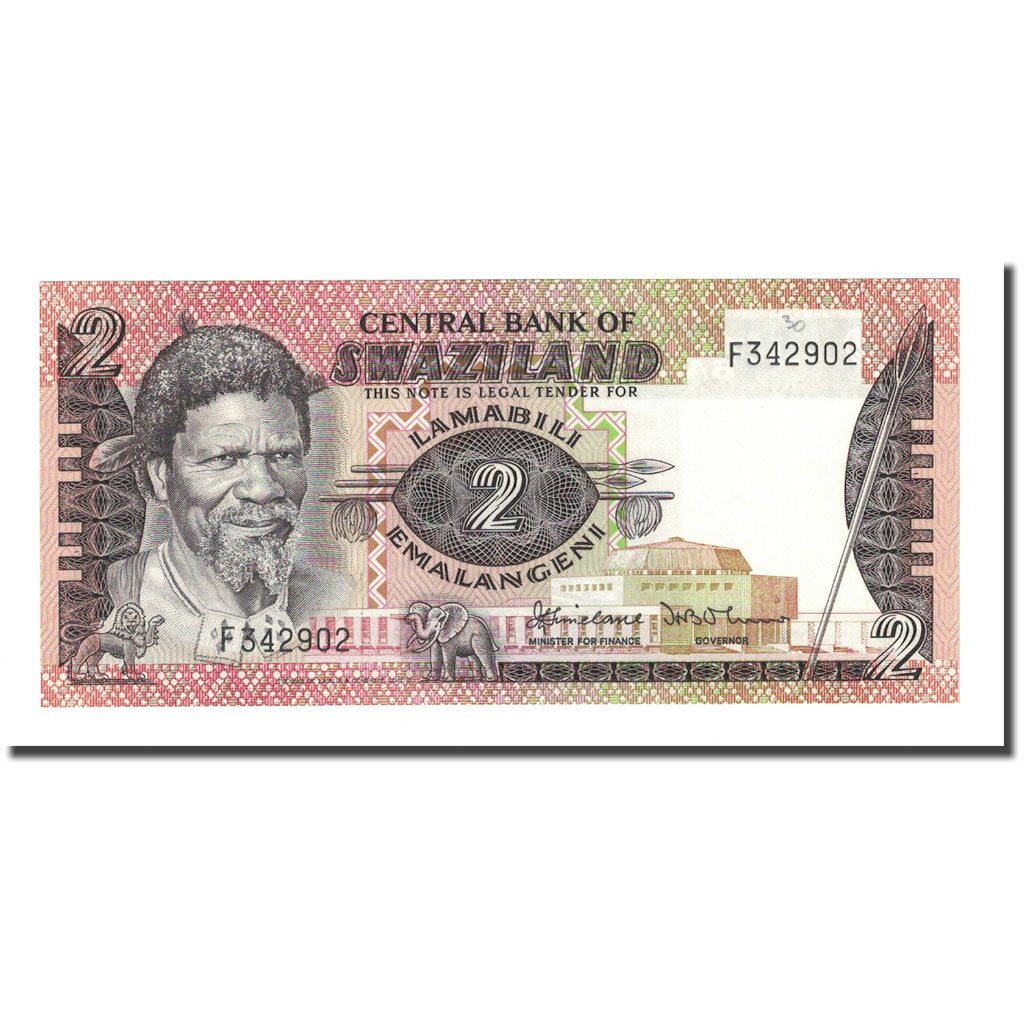 Biljet, Swaziland, 2 Emalangeni, Undated (1983- ), KM:8a, NIEUW