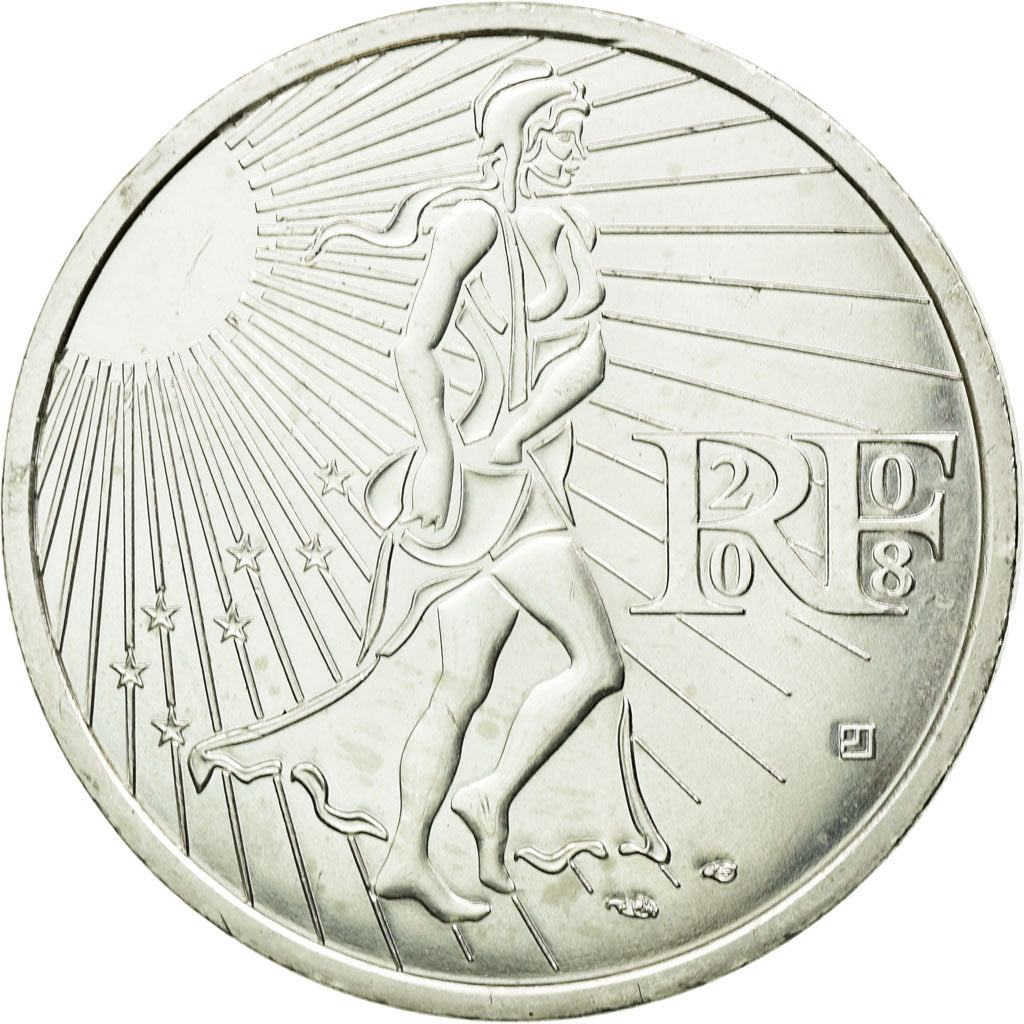 Coin, France, 15 Euro, 2008, MS(60-62), Silver, Gadoury:EU288, KM:1535
