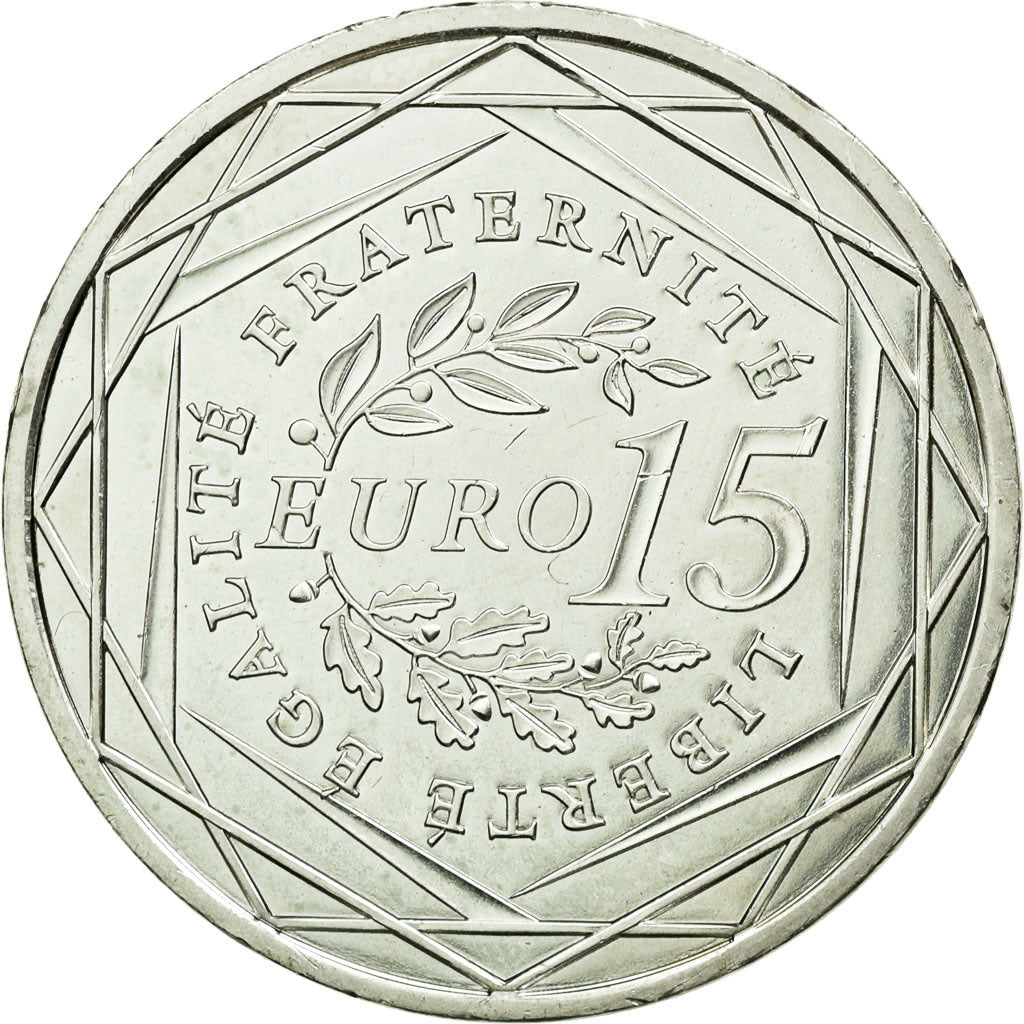 Moneta, Francja, 15 Euro, 2008, MS(60-62), Srebro, Gadoury:EU288, KM:1535