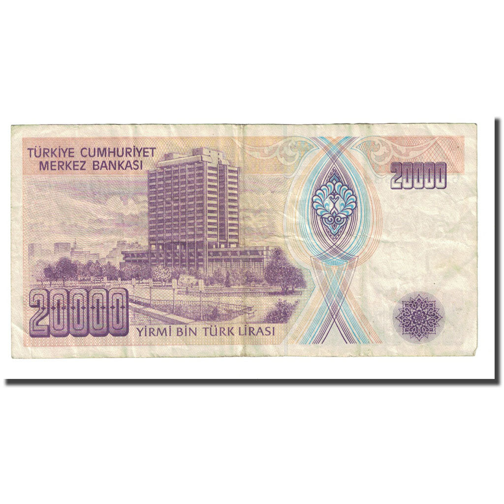 Banknote, Turkey, 20,000 Lira, L.1970, KM:202, VF(20-25)