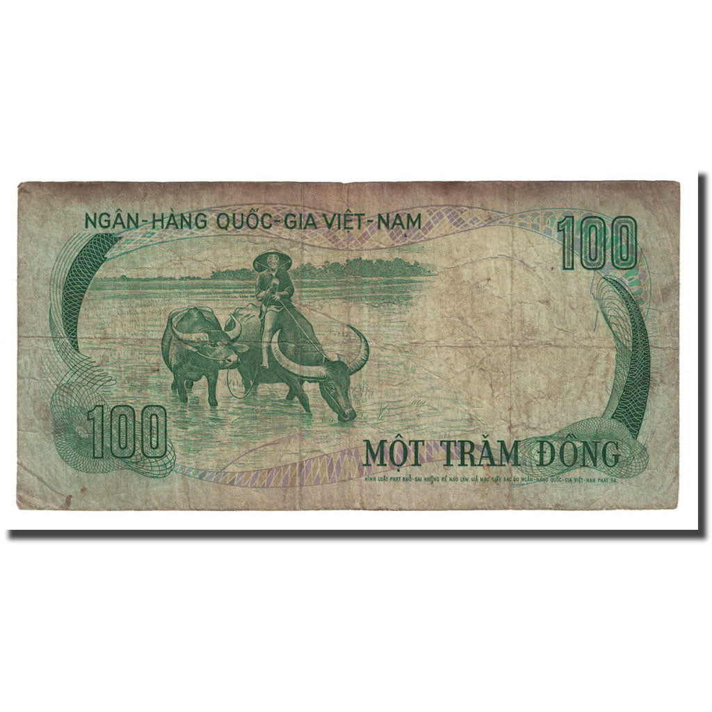 Billet, South Viet Nam, 100 D<ox>ng, Undated (1972), KM:31a, B+