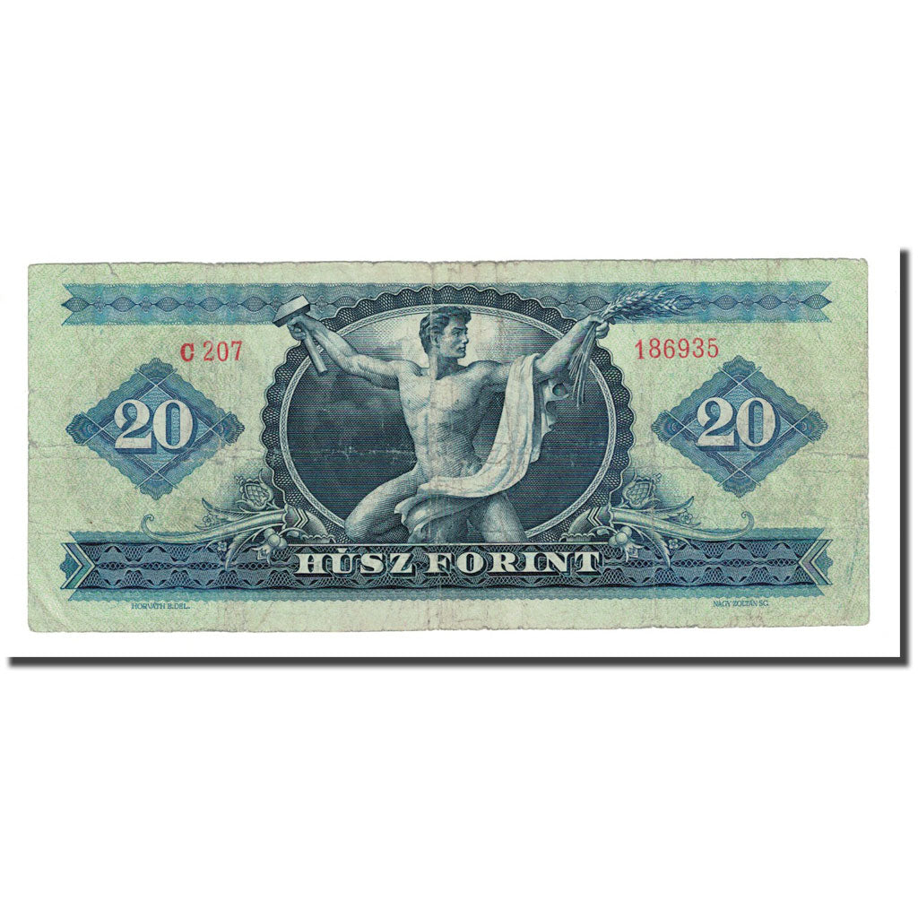 Banknote, Hungary, 20 Forint, 1969-06-30, KM:169e, EF(40-45)