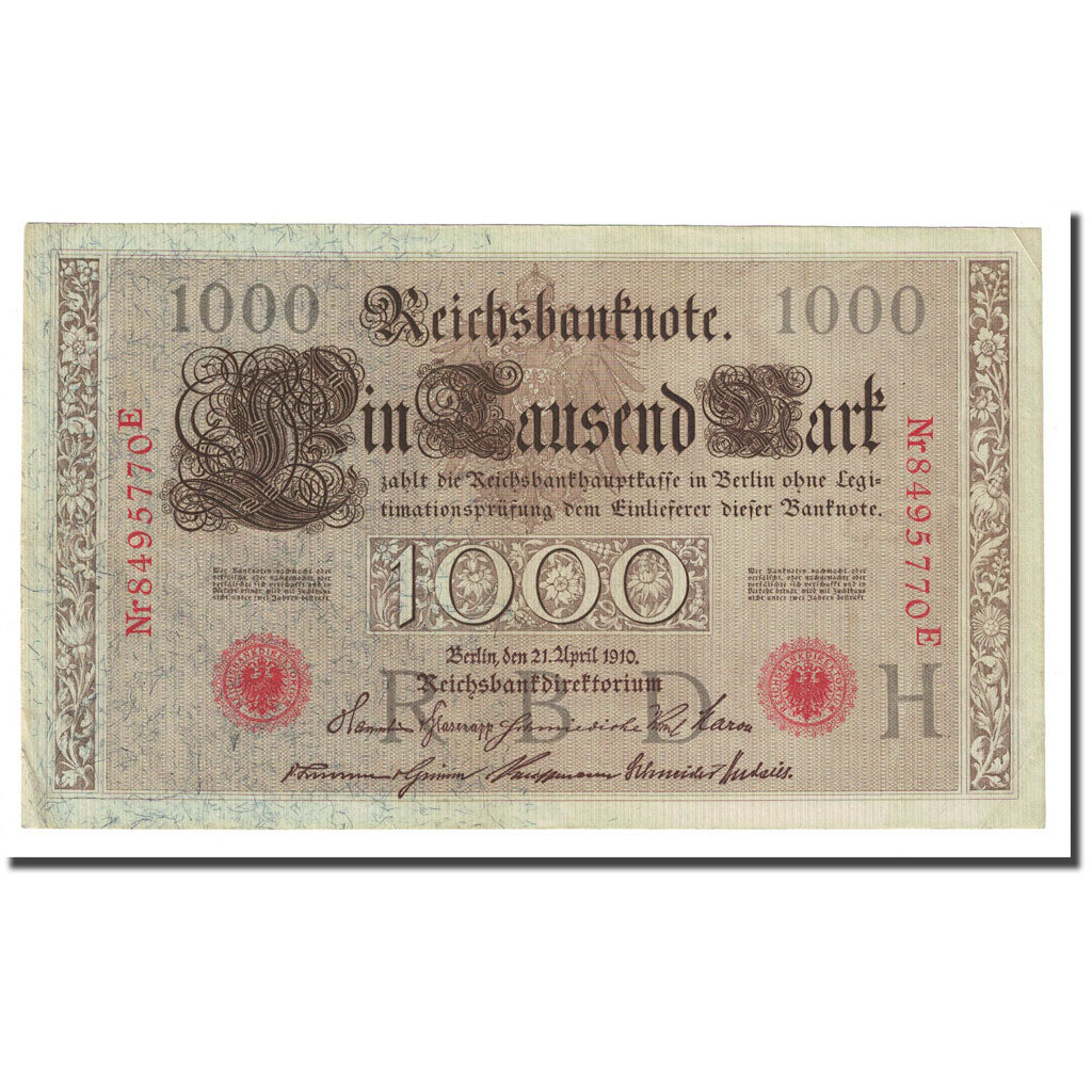 Billet, Allemagne, 1000 Mark, 1910-04-21, KM:44b, SUP