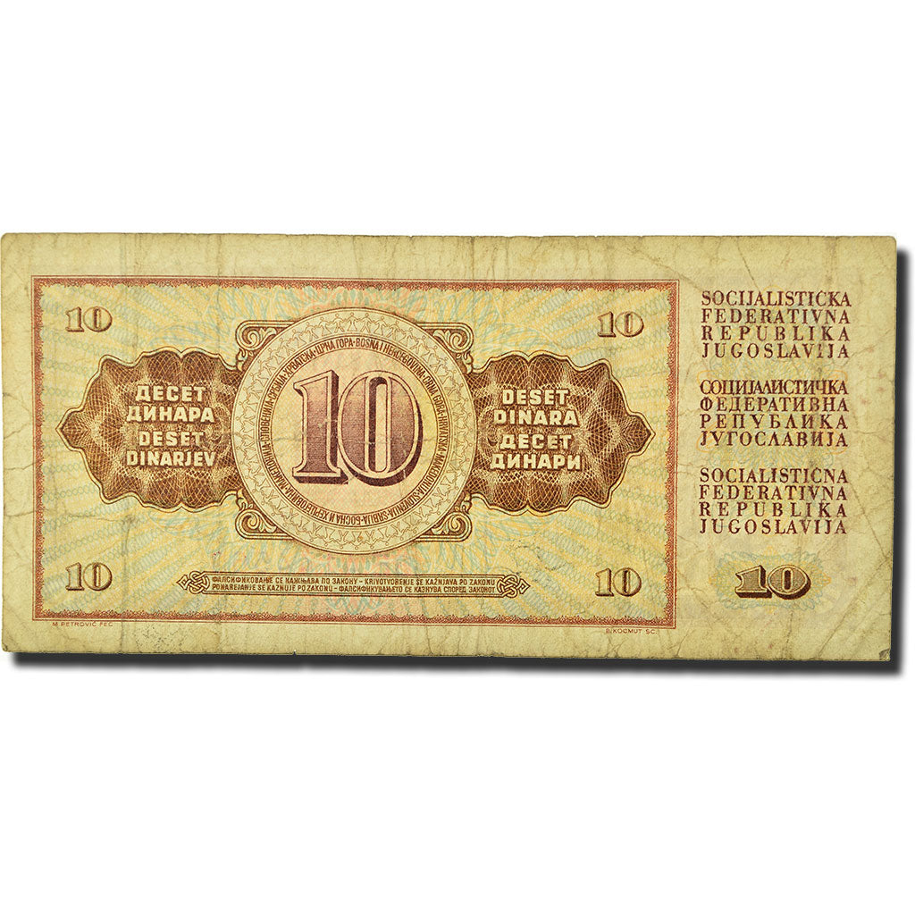 Banknote, Yugoslavia, 10 Dinara, 1981-11-04, KM:87b, VG(8-10)