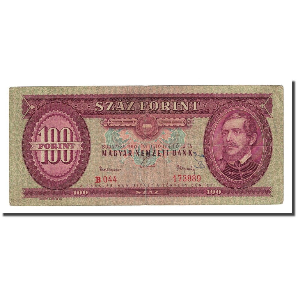 Biljet, Hongarije, 100 Forint, 1962-10-12, KM:171c, B