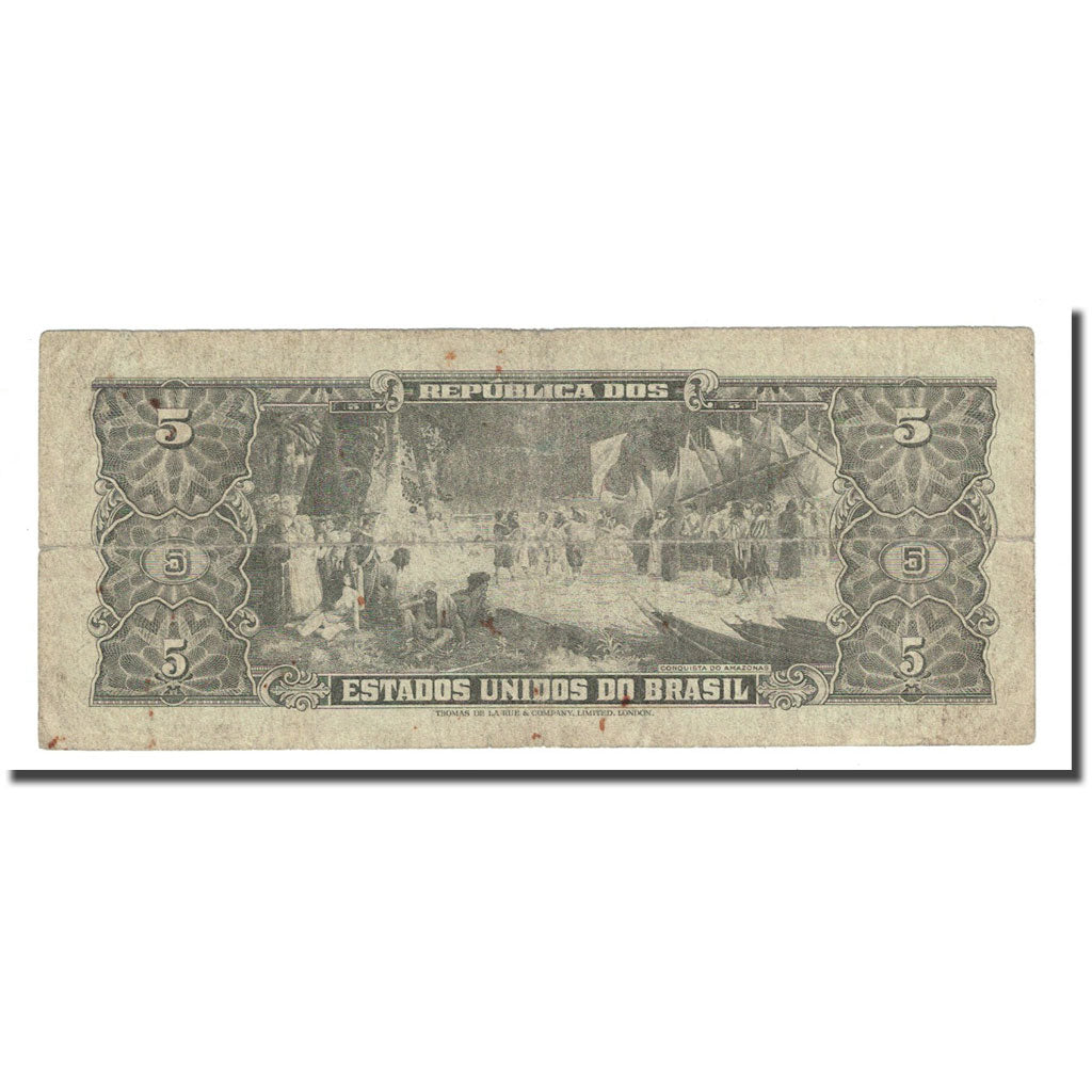 Banknote, Brazil, 5 Cruzeiros, Undated (1962-64), KM:176a, VF(20-25)