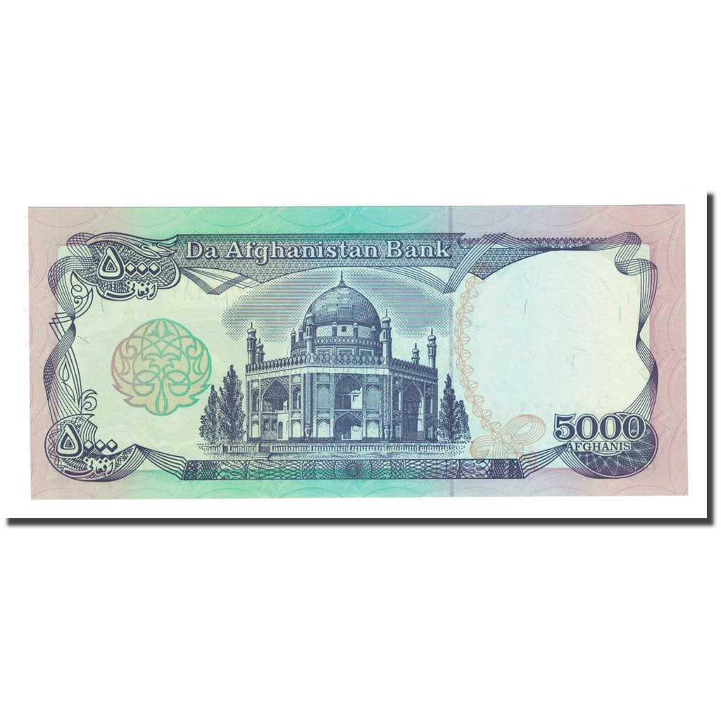 Geldschein, Afghanistan, 5000 Afghanis, 1993, KM:62, UNZ