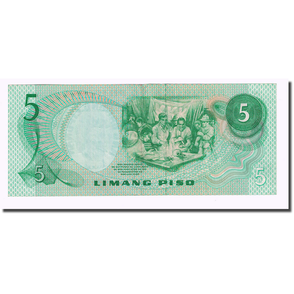 Billet, Philippines, 5 Piso, Undated (1974-85), KM:160a, NEUF
