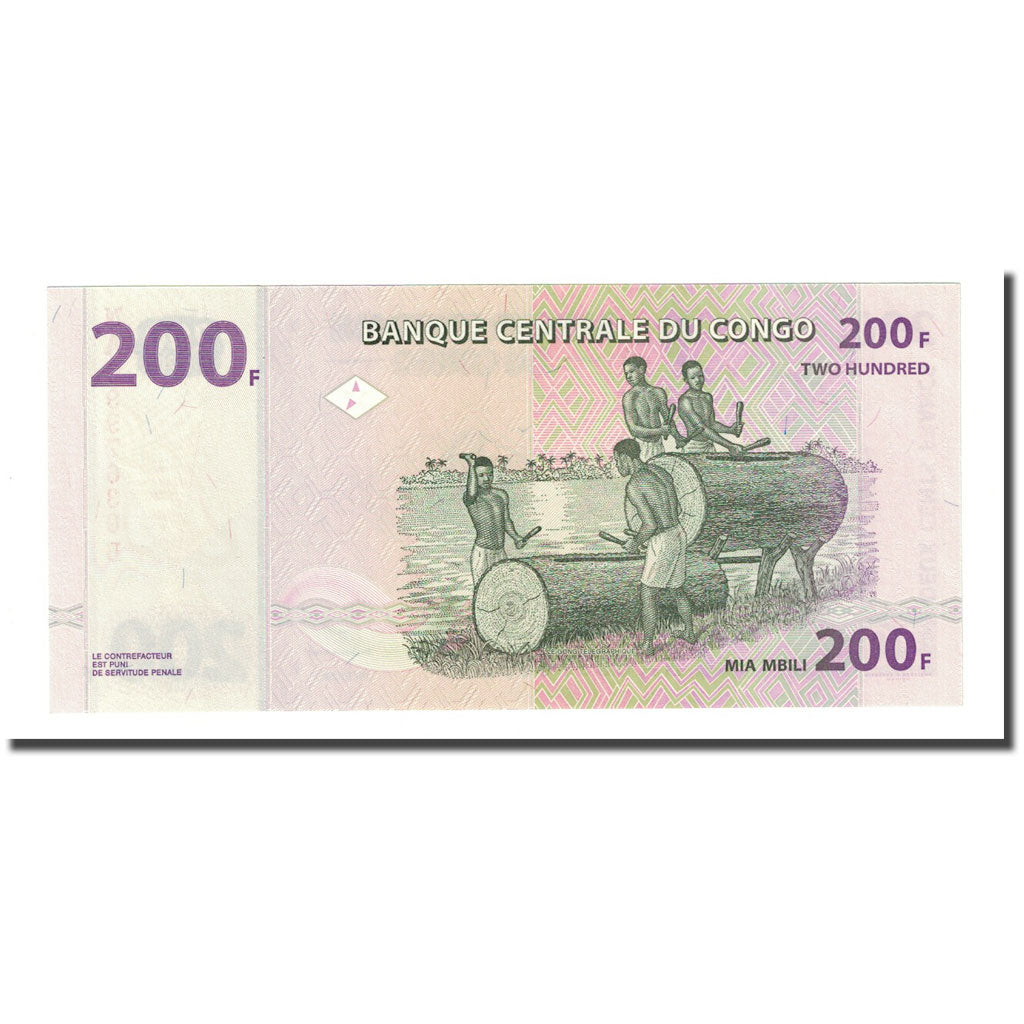 Banknote, Congo Democratic Republic, 200 Francs, 2007-07-31, KM:99a, UNC(65-70)