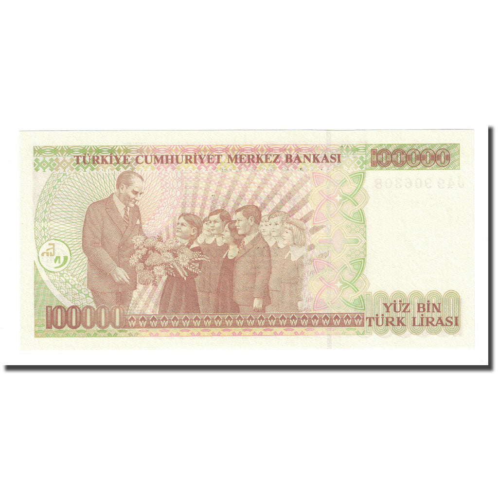 Banknote, Turkey, 100,000 Lira, L.1970, KM:205, UNC(65-70)