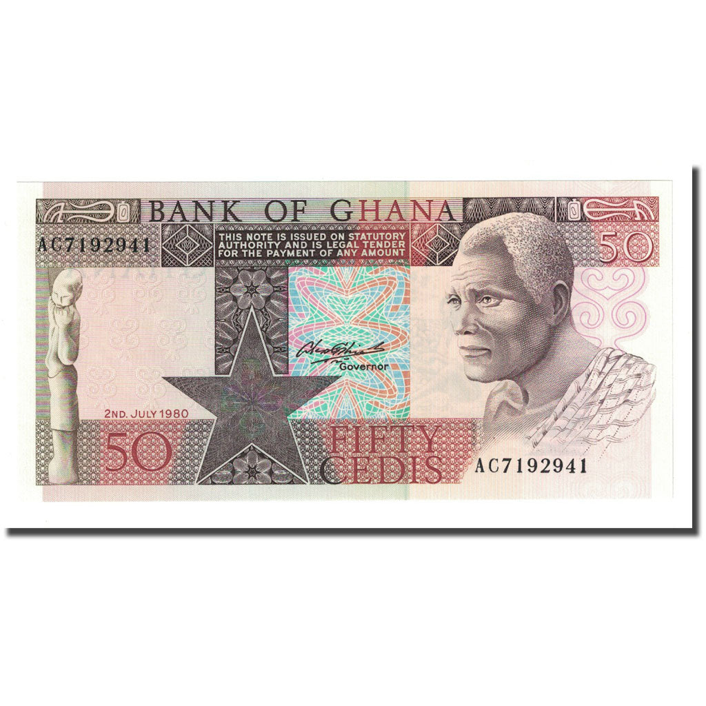 Banknot, Ghana, 50 Cedis, 1980-07-02, KM:22b, UNC(65-70)