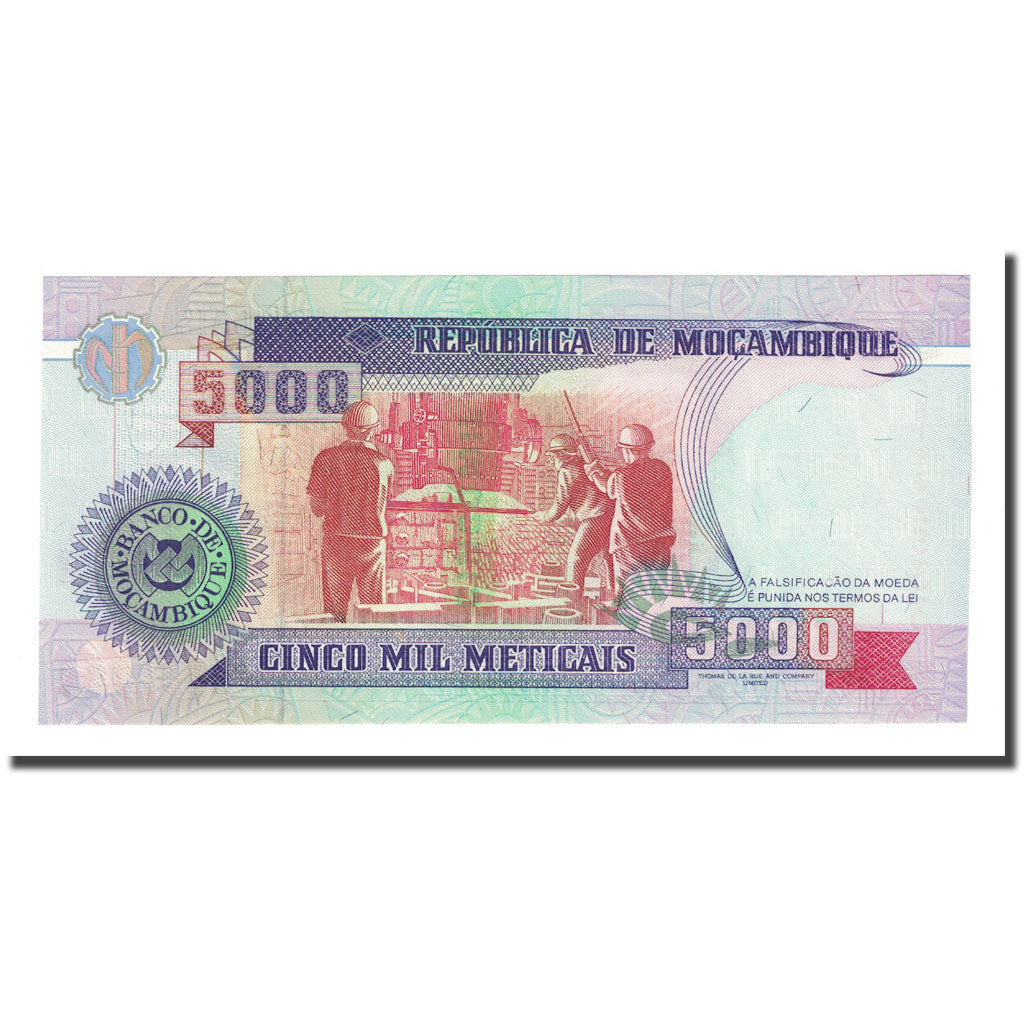 Banknote, Mozambique, 5000 Meticais, 1991-06-16, KM:136, UNC(65-70)