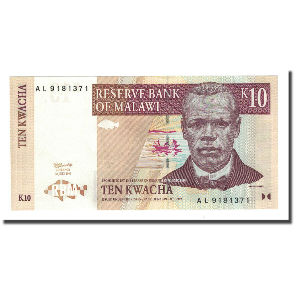 Biljet, Malawi, 10 Kwacha, 1997-07-01, KM:37, NIEUW