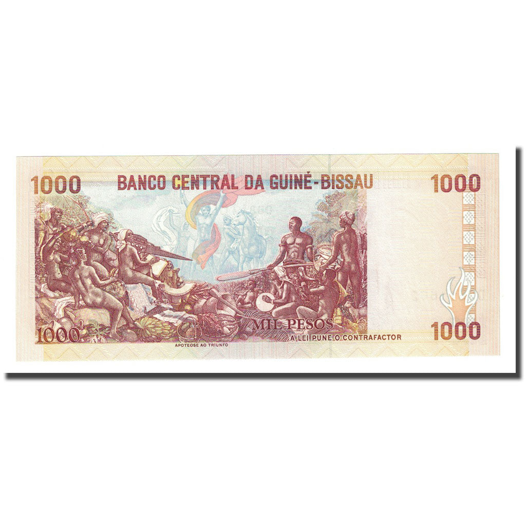 Biljet, Guinee-Bissau, 1000 Pesos, 1993-03-01, KM:13b, NIEUW