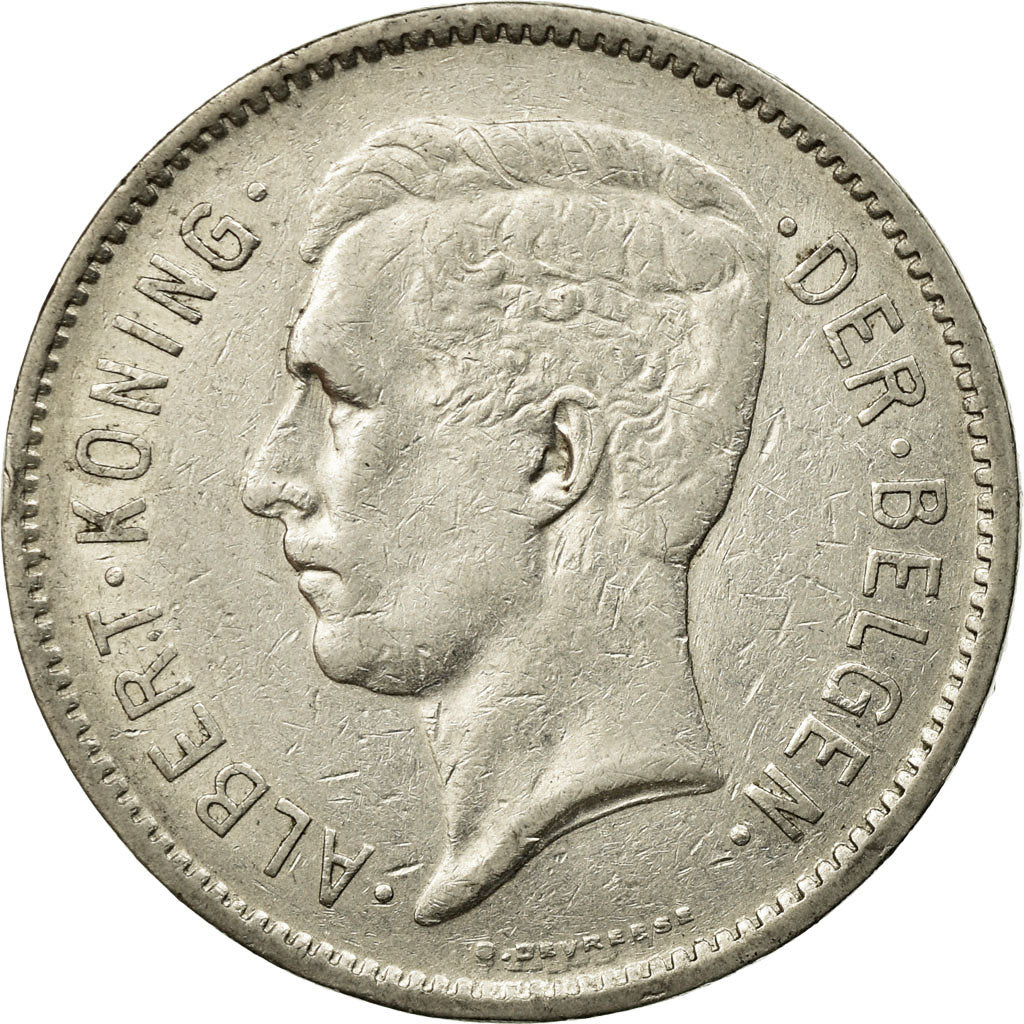 Coin, Belgium, 5 Francs, 5 Frank, 1932, EF(40-45), Nickel, KM:98