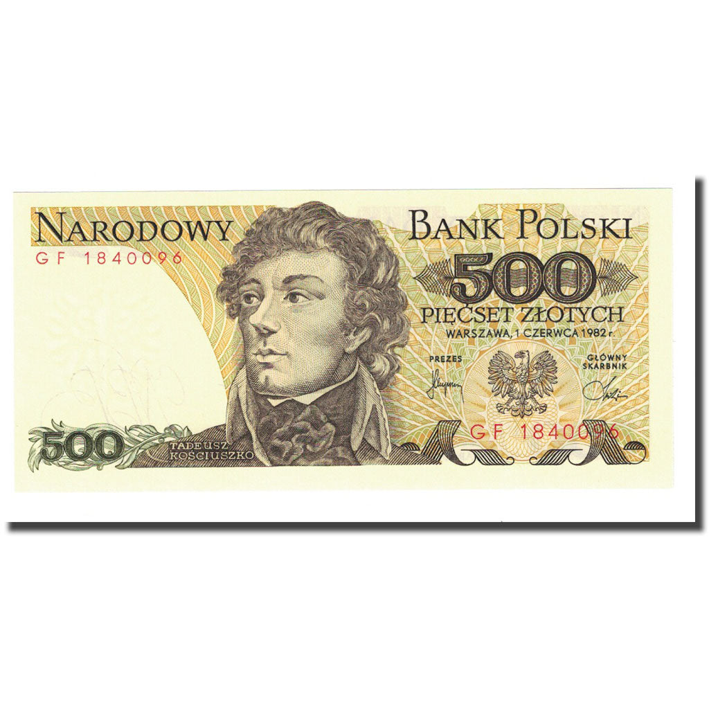 Geldschein, Polen, 500 Zlotych, 1982-06-01, KM:145d, UNZ