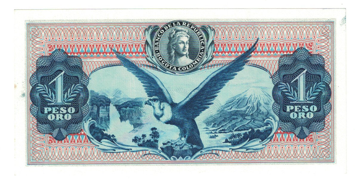 Banknote, Colombia, 1 Peso Oro, 1971-08-07, KM:404e, UNC(65-70)