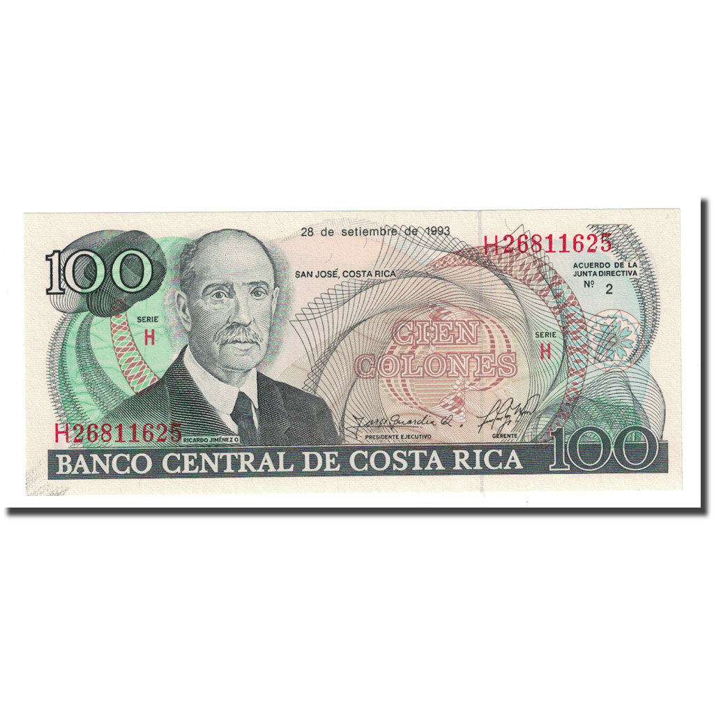 Banknote, Costa Rica, 100 Colones, 1993-09-28, KM:261a, UNC(65-70)