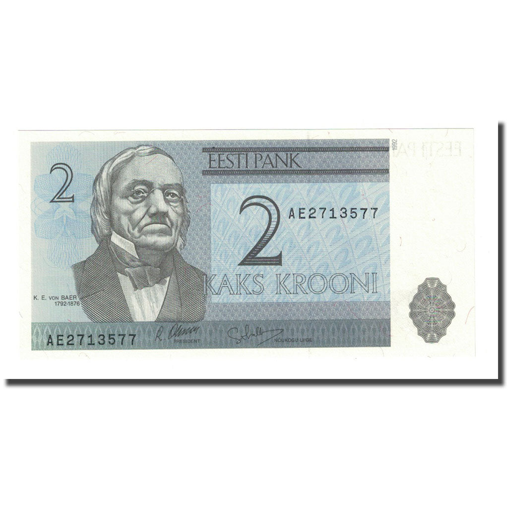 Billet, Estonia, 2 Krooni, 1992, KM:70a, NEUF