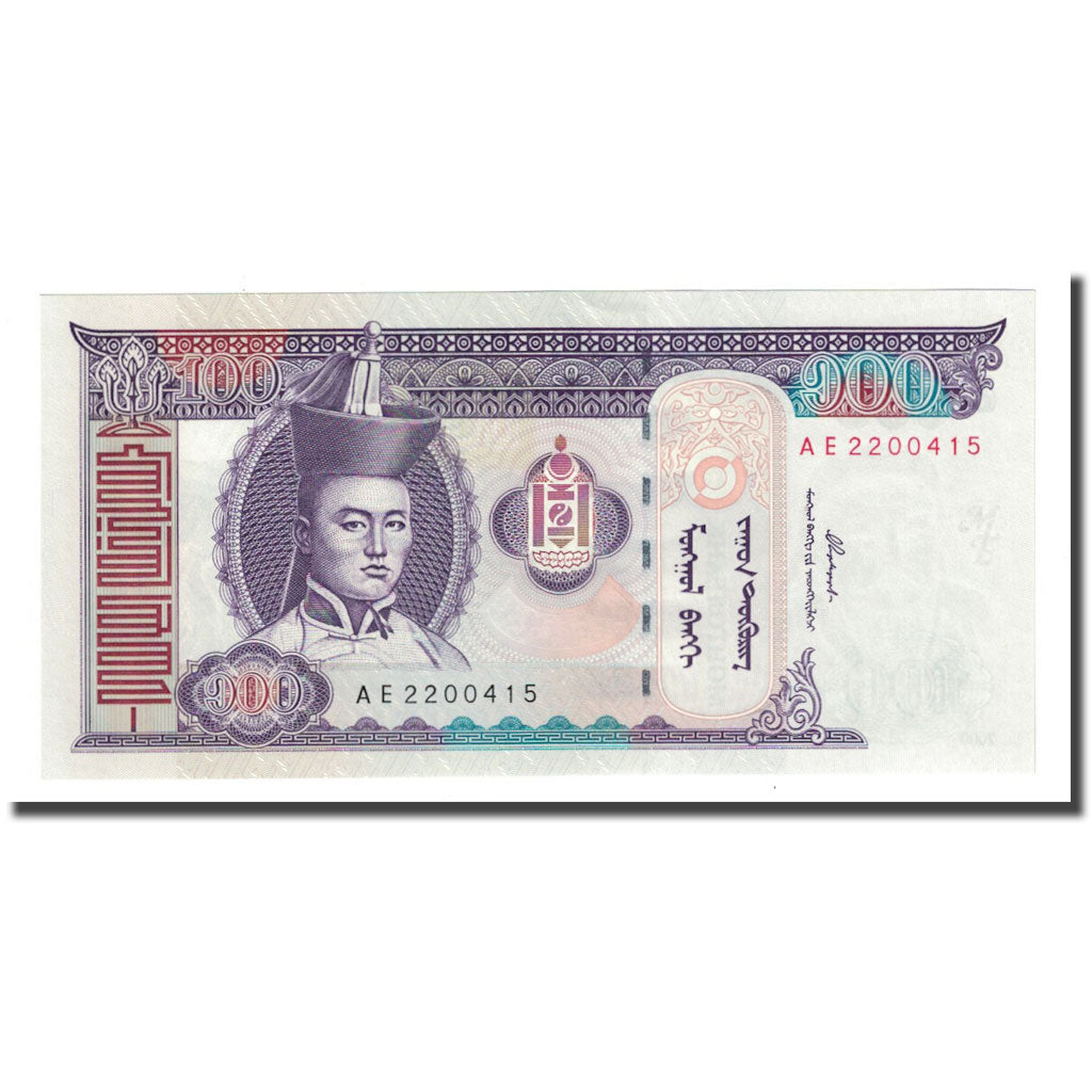 Biljet, Mongolië, 100 Tugrik, 2000, KM:65a, NIEUW