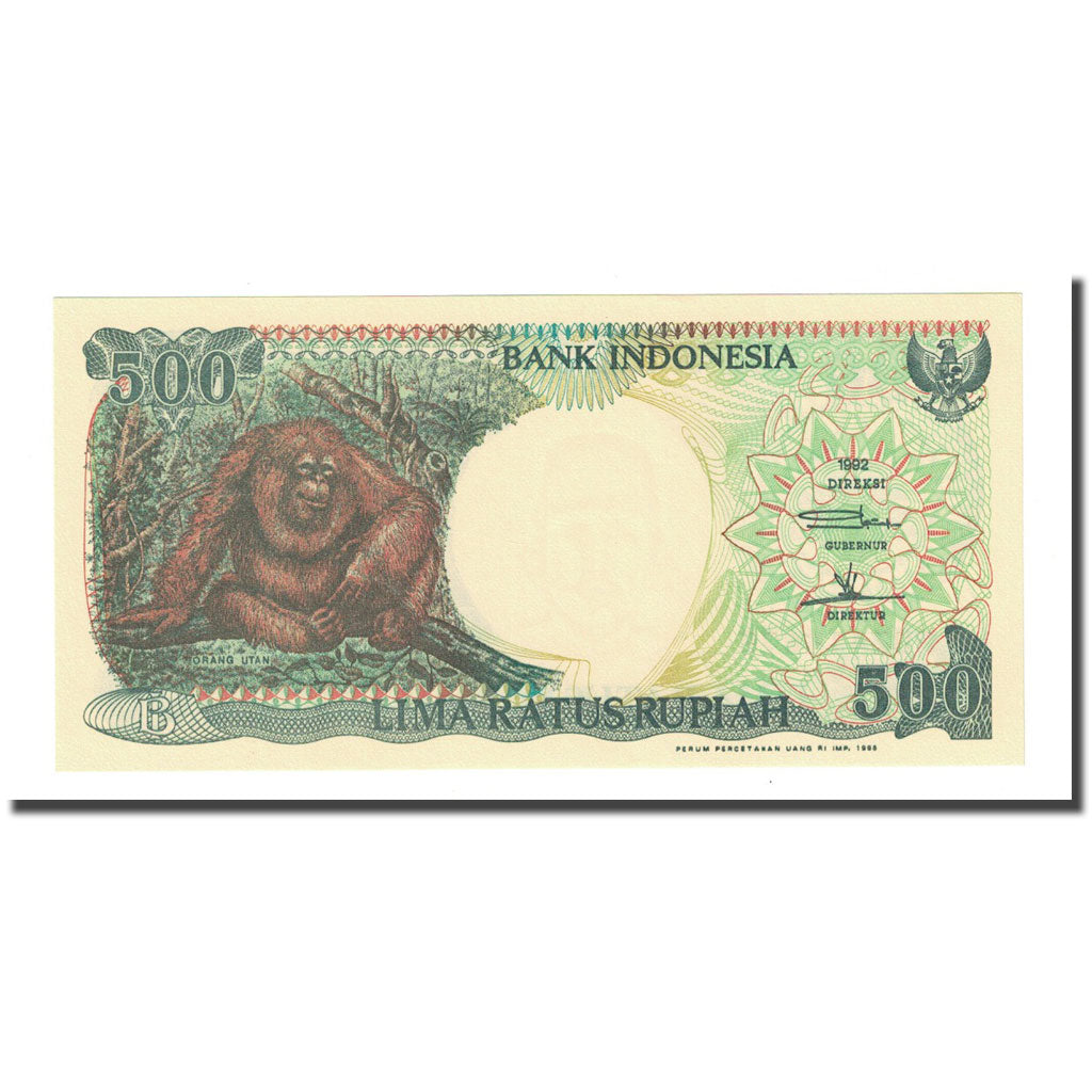 Nota, Indonésia, 500 Rupiah, 1992, KM:128g, UNC(65-70)