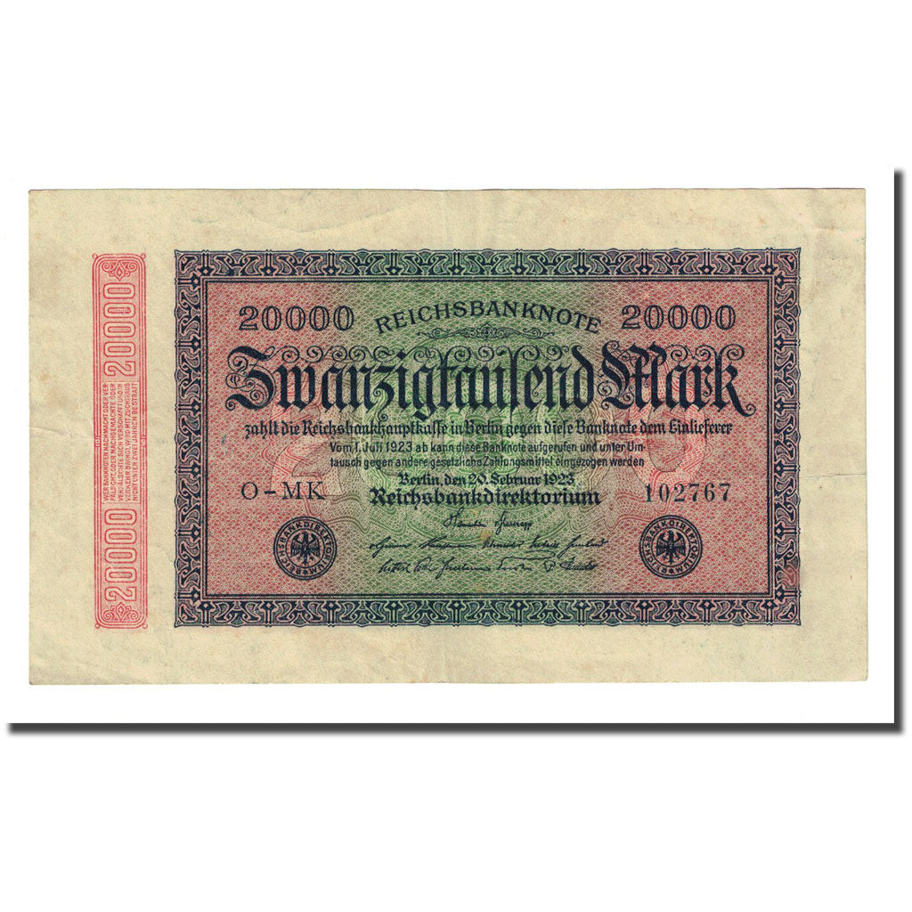 Banknote, Germany, 20,000 Mark, 1923-02-20, KM:85d, EF(40-45)