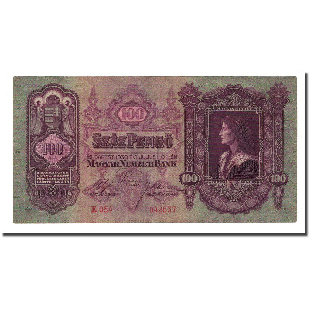 Geldschein, Ungarn, 100 Pengö, 1930-07-01, KM:112, VZ