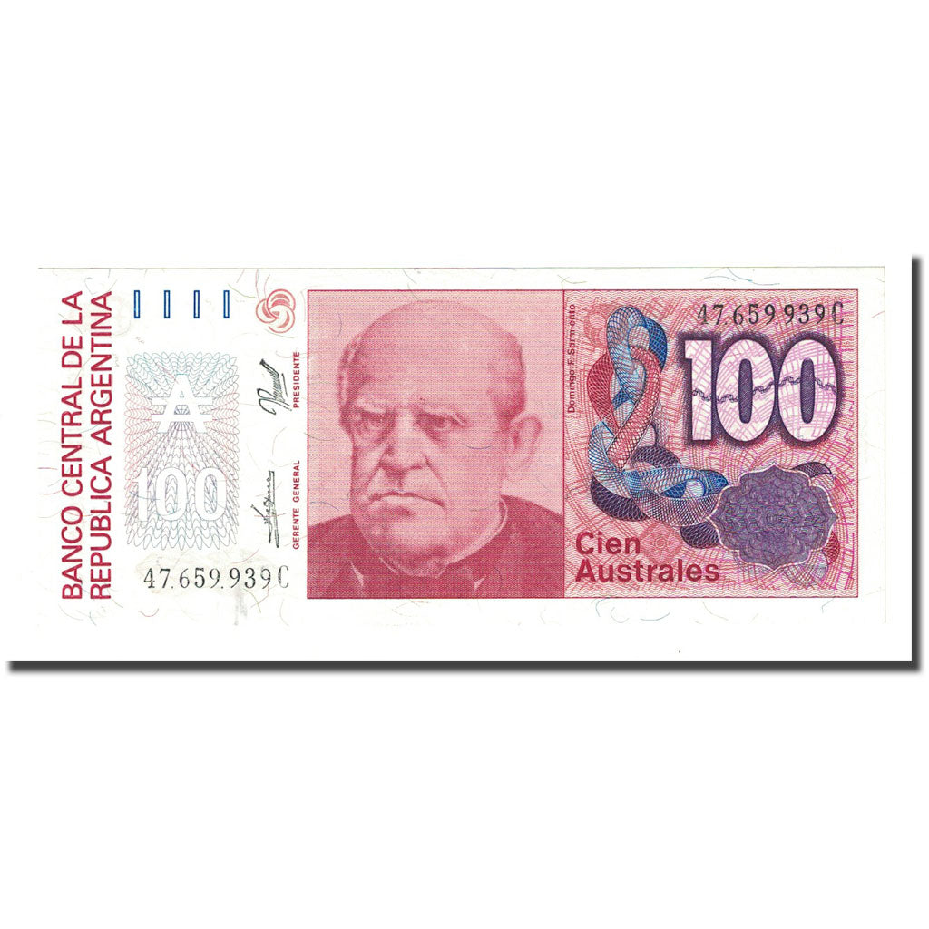 Banknote, Argentina, 100 Australes, Undated (1985-89), KM:327c, UNC(65-70)