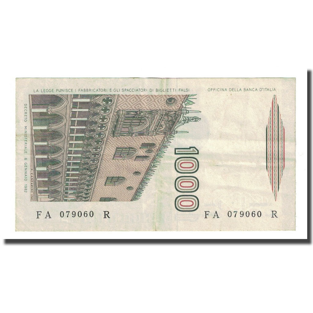 Banconote, Italia, 1000 Lire, D.1982, KM:109a, BB