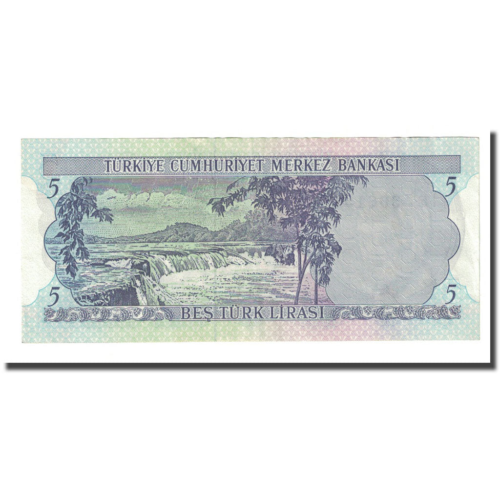 Banknote, Turkey, 5 Lira, L.1970, KM:185, EF(40-45)