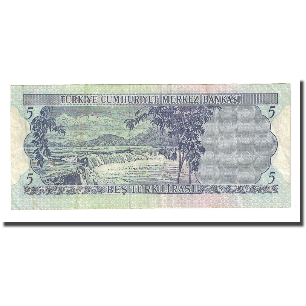 Banknote, Turkey, 5 Lira, L.1970, KM:185, VF(30-35)