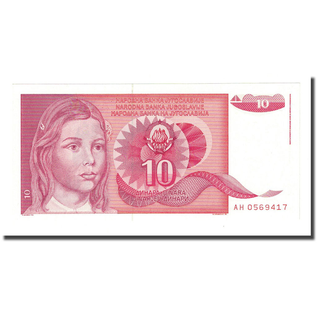 Banknote, Yugoslavia, 10 Dinara, 1990-09-01, KM:103, UNC(65-70)