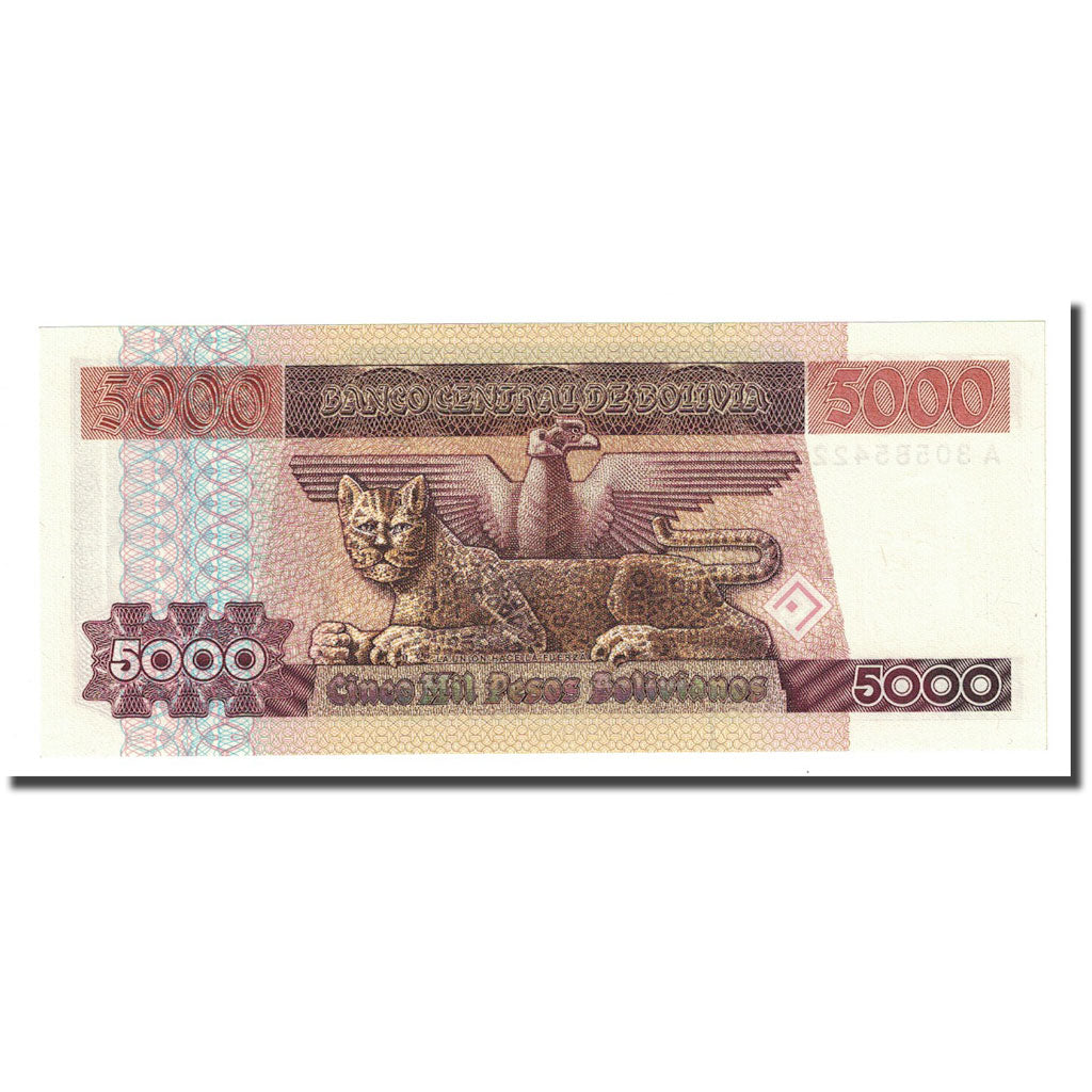 Banknote, Bolivia, 5000 Pesos Bolivianos, 1984-02-10, KM:168a, UNC(65-70)