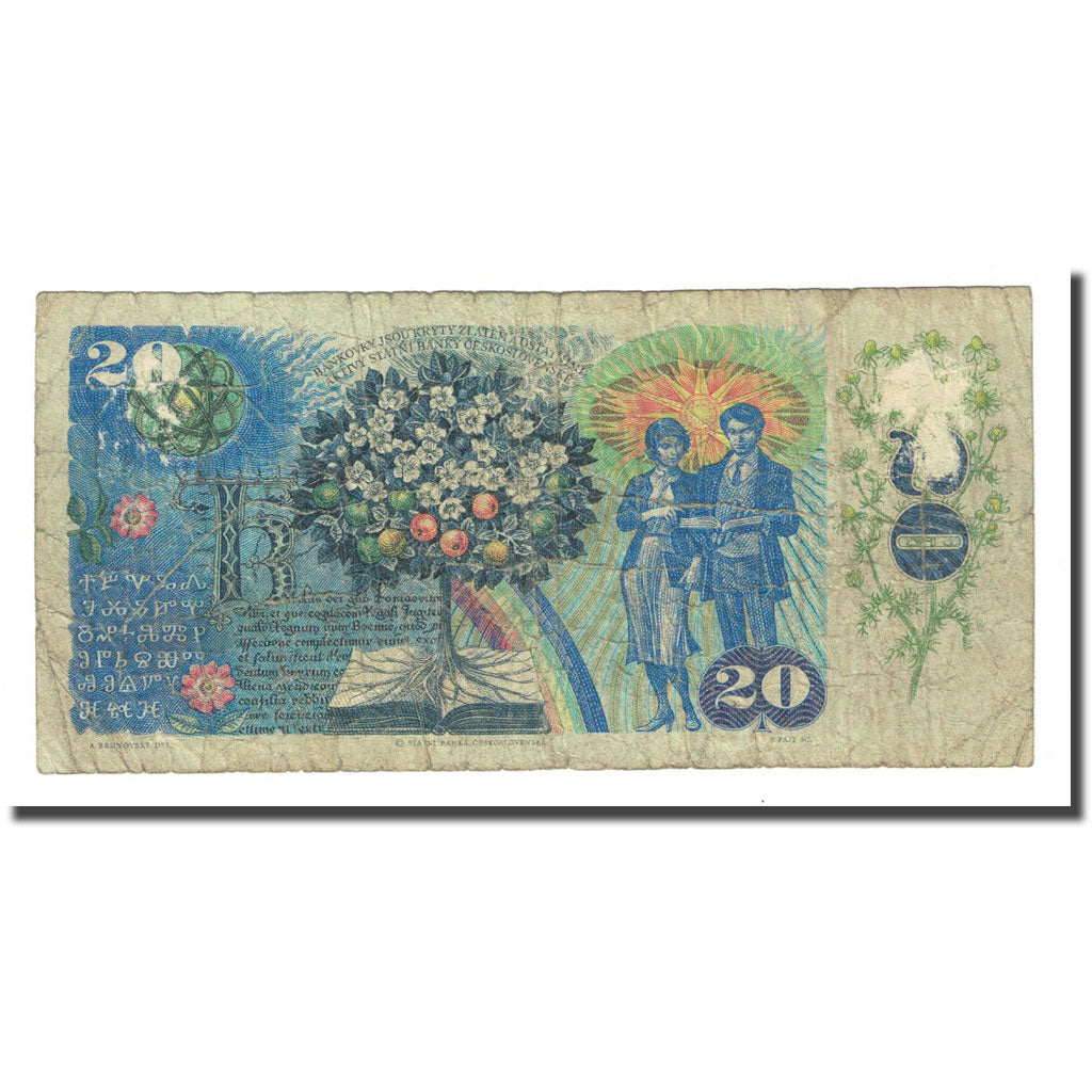 Banknote, Czechoslovakia, 20 Korun, 1988, KM:95, VG(8-10)