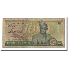 Banknote, Zaire, 10 Zaïres, 1985-10-27, KM:27A, VG(8-10)