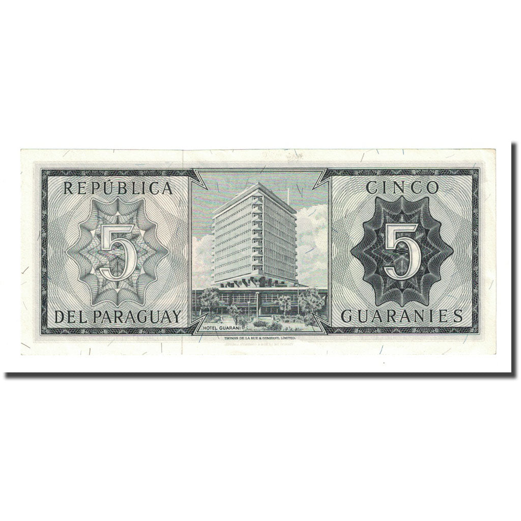 Billete, 5 Guaranies, L1952, Paraguay, KM:195b, UNC