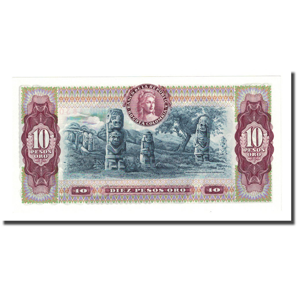 Banknote, Colombia, 10 Pesos Oro, 1980-08-07, KM:407g, UNC(65-70)