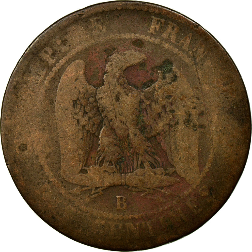 Coin, France, Napoleon III, Napoléon III, 10 Centimes, 1855, Rouen, F(12-15)