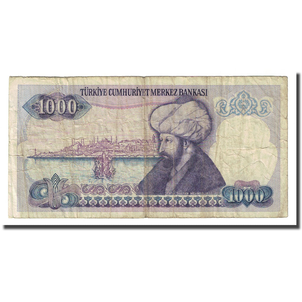 Banknote, Turkey, 1000 Lira, L.1970, KM:196, F(12-15)